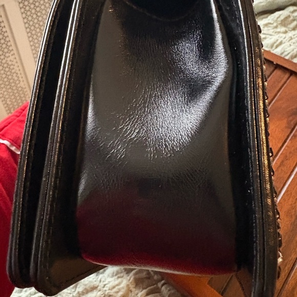 CHANEL Black Quilted Leather Boy Crossbody with Silver Hardware - Picture 5 of 11